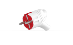 Elbi L Tipi Topraklı Erkek Fiş Beyaz Kırmızı