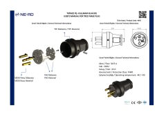Ne-Ad 4005 3X25A Kauçuk Trifaze Erkek Fiş