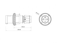 Bemis BC1-4504-2011 Cee Norm 4X63A Düz Fiş RS 380V IP44