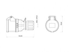 Bemis BC1-1504-2312 Cee Norm 4X16A Uzatma Prizi 380V IP44