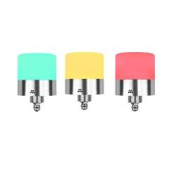 Mesan MS 9603.24VDC Ø80 M30 Somun Bağlantılı LED İndikatör RGY Buzzer Gümüş Gövde