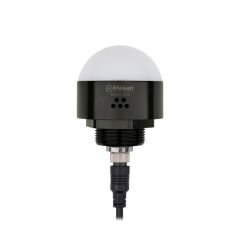Mesan MS 9605.24VDC Ø50 M30 Somun Bağlantılı LED İndikatör M12 Konnektör RGY Buzzer Siyah Gövde
