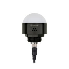 Mesan MS 9605.24VDC Ø50 M30 Somun Bağlantılı LED İndikatör M12 Konnektör RGY Buzzer Siyah Gövde