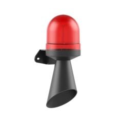 Mesan MS 5856.1.12-24VAC/DC Ø70 LED Multifonksiyon 10 Ses Borulu Elektronik Siren Duvar Montaj