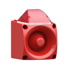 Mesan MS 3050.1.10.12-30VDC Endüstriyel Led Işıklı Siren Kırmızı Gövde