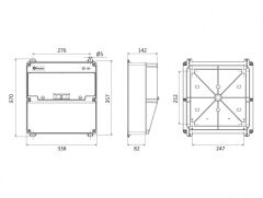 Bemis BD4-6000-0000 V17 Raylı Klemensli Kombinasyon 340X340X140 IP66