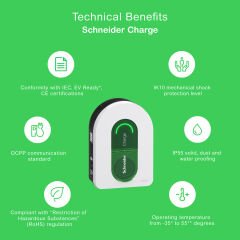 Schneider Electric EVH5A22N2S Evlink 7,4/11/22kW Haberleşmeli Araç Şarj Cihazı