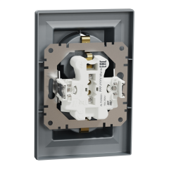 Schneider Electric EPH9900162 Asfora Çelik İkili Topraklı Priz