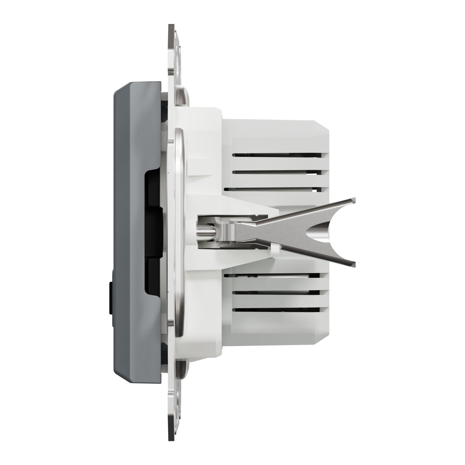 Schneider Electric EPH2700362 Asfora Çelik İkili USB Prizi 2.4A TYPE+AC