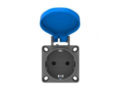 Bemis 1X16A 200/250V Mavi Pano Prizi Yatay Giriş IP44