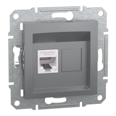 Schneider Electric EPH4700162 Asfora Çelik 1xRJ45 Cat6 UTP Priz