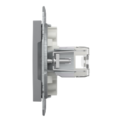 Schneider Electric EPH4700162 Asfora Çelik 1xRJ45 Cat6 UTP Priz