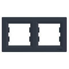 Schneider Electric EPH5800271 Asfora Antrasit İkili Çerçeve Yatay
