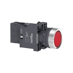 Schneider Electric XA2EW34M1 Kırmızı Ledli Yaylı Buton 220V AC/DC
