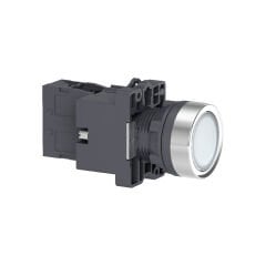 Schneider Electric XA2EW31B1 Beyaz Ledli Yaylı Buton 24V AC/DC 1NA