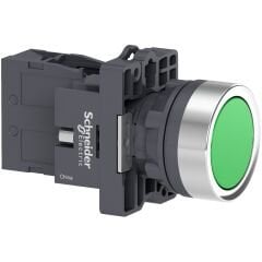Schneider Electric XA2EH031 Yeşil Kalıcı Yaylı Buton 1NA
