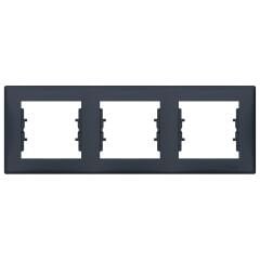 Schneider Electric SDN5800570 Sedna Grafit Üçlü Çerçeve Yatay