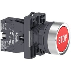 Schneider Electric XA2EA4342 Kırmızı Yaylı Stop Yazılı Buton