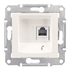 Schneider Electric SDN4101123 Sedna Krem Telefon Prizi RJ11 Çerçevesiz
