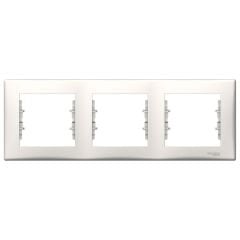 Schneider Electric SDN5800523 Sedna Krem Üçlü Çerçeve Yatay