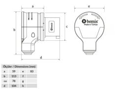 Bemis BC1-3505-2130 5X32A 90 Derece Eğik Döner Fiş 380V IP44