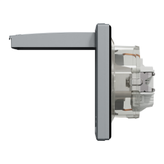 Schneider Electric EPH3100362 Asfora Çelik Çocuk Korumalı Kapaklı Topraklı Priz IP44 Çerçeveli