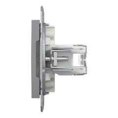 Schneider Electric EPH4800162 Asfora Çelik 2xRJ45CAT6-UTP Prizi