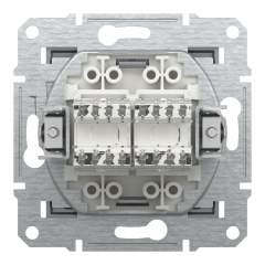 Schneider Electric EPH4800162 Asfora Çelik 2xRJ45CAT6-UTP Prizi