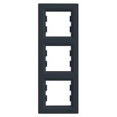 Schneider Electric EPH5810371 Asfora Antrasit Üçlü Dikey Çerçeve