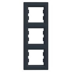 Schneider Electric EPH5810371 Asfora Antrasit Üçlü Dikey Çerçeve