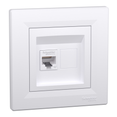 Schneider Electric EPH4700121 Asfora Beyaz 1XRJ45 Cat6 Utp Priz Çerçeveli