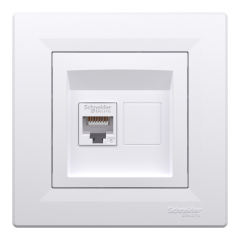 Schneider Electric EPH4700121 Asfora Beyaz 1XRJ45 Cat6 Utp Priz Çerçeveli