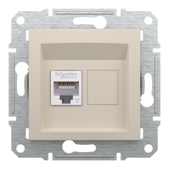 Schneider Electric EPH4770123 Asfora Krem 1xRJ45 Cat6 Utp Çerçevesiz