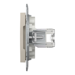 Schneider Electric EPH4770123 Asfora Krem 1xRJ45 Cat6 Utp Çerçevesiz