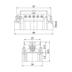 Mete Enerji 29021 10X16A Çok Kontaklı Fiş Çekirdek Vidalı Bağlantı