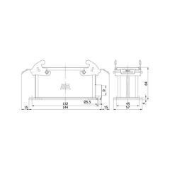 Mete Enerji 403047S 24X16A Çok Kontaklı Duvar Fişi Metal Mandallı