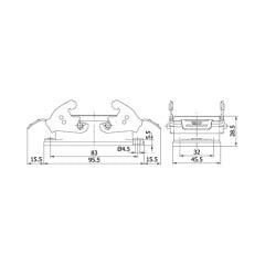 Mete Enerji 403021S 10X16 Çok Kontaklı Makina Fişi Metal Mandallı