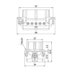 Mete Enerji 29020 10X16A Priz Çekirdek Vidalı Bağlantı