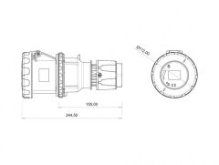 Bemis BC1-4505-7312 Cee Norm 5X63A Uzatma Prizi RS 380V IP67