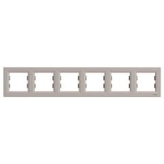 Schneider Electric EPH5800669 Asfora Bronz Altılı Çerçeve Yatay