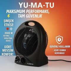 Yumatu 2000W Fanlı Isıtıcı / Soğutucu