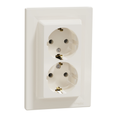 Schneider Electric EPH9900123 Asfora Krem İkili Topraklı Priz