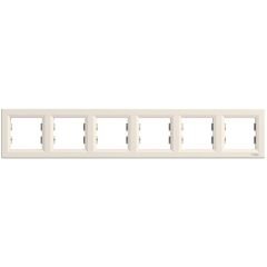 Schneider Electric EPH5800623 Asfora Krem Altılı Çerçeve Yatay