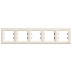 Schneider Electric EPH5800523 Asfora Krem Beşli Çerçeve Yatay