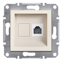 Schneider Electric EPH4170123 Asfora Krem 1xRJ45 Telefon Prizi