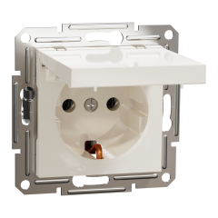 Schneider Electric EPH3170123 Asfora Krem Kapaklı Topraklı Priz