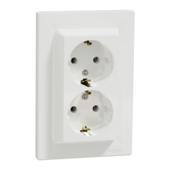 Schneider Electric EPH9900121 Asfora Beyaz İkili Topraklı Priz