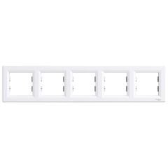 Schneider Electric EPH5800521 Asfora Beyaz Beşli Çerçeve Yatay