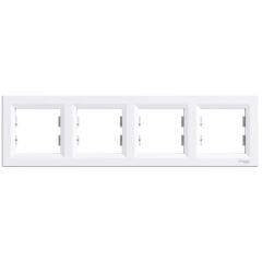 Schneider Electric EPH5800421 Asfora Beyaz Dörtlü Çerçeve Yatay