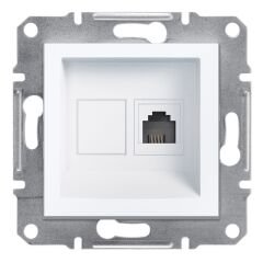 Schneider Electric EPH4170121 Asfora Beyaz 1xRJ11 Telefon Prizi